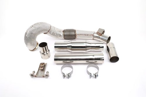3.5” FWD Exhaust Downpipe for 1.8/2.0T MQB vehicles (High Flow CAT Optional)